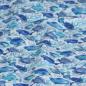Preview: Baumwollstoff Motivdruck Fische blau türkis